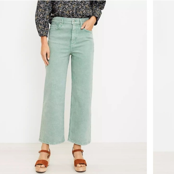 LOFT Denim - LOFT High Rise Wide Leg Crop Jeans - 27/4
